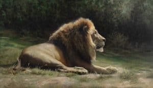 Majestic, 14x24, Oil on linen, Framed: $2700, 1st Place, Portrait Society of America - Animals as the subject 2021